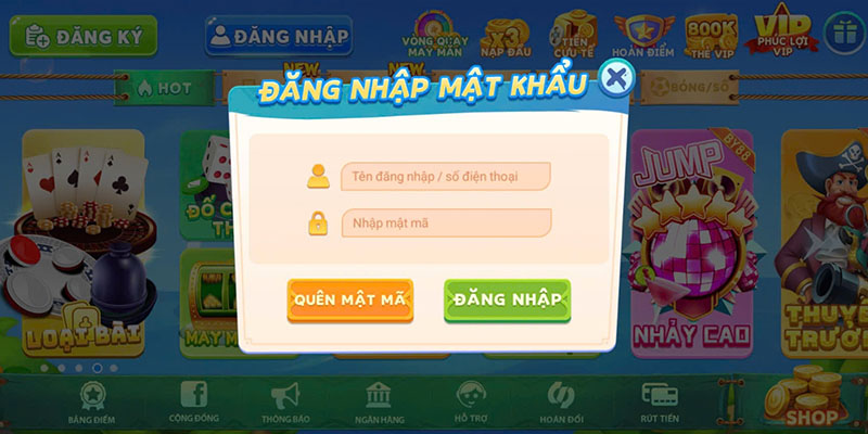 Biểu mẫu đăng nhập tài khoản cổng game By88 cho người dùng